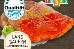 REWE Metzgerei Landbauern Strohschwein Mariniert Hüftsteaks Angebot