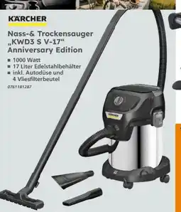 Globus Baumarkt Kärcher Nass-& Trockensauger KWD3 S V-17 Angebot