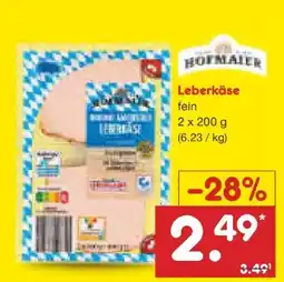 Netto Marken-Discount Hofmaier Bayerischer Leberkäse Angebot