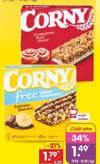 Netto Marken-Discount Schwartau Corny Müsliriegel Schoko-Banane Angebot