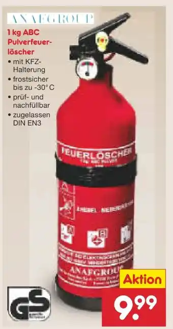 Netto Marken-Discount Anaf Group Pulverfeuerlöscher Angebot