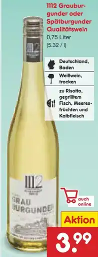 Netto Marken-Discount Weinhaus 1112 Grauburgunder Angebot
