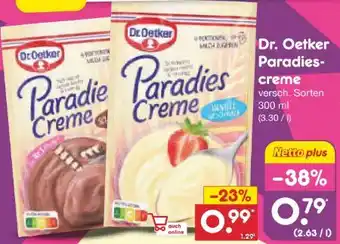 Netto Marken-Discount Dr. Oetker Paradies Creme Vanille Angebot