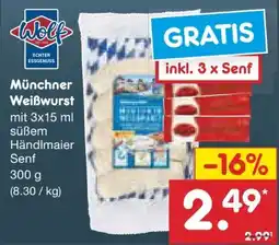 Netto Marken-Discount Wolf Münchner Weißwurst Angebot