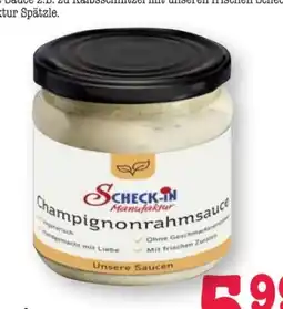 Scheck-in-Center Scheck-in Manufaktur Champignonrahmsauce Angebot