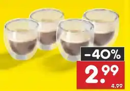 Netto Marken-Discount Dekor Thermo-Espressogläser 4er Set Angebot
