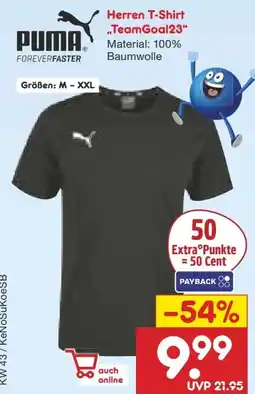 Netto Marken-Discount Puma Herren T-Shirt Team Goal 23 Angebot