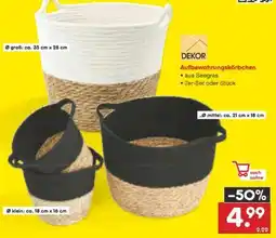 Netto Marken-Discount Dekor Aufbewahrungskörbchen Angebot