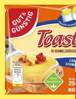 Edeka Gut & Günstig Schmelzkäsescheiben Toast Angebot