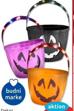 Budni Budni Dekor LED Halloween Eimer Angebot