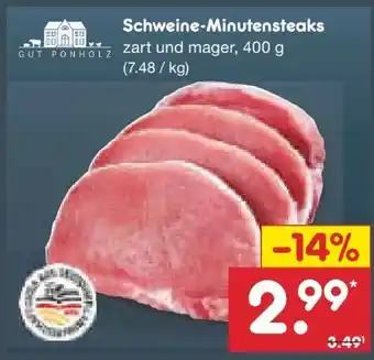 Netto Marken-Discount Gut Ponholz Schweine-Minutensteaks Angebot