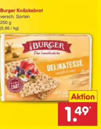 Netto Marken-Discount Burger Knäcke Knäckebrot Angebot