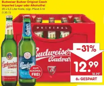 Netto Marken-Discount Budweiser Budvar (CZ) Original Czech Imported Lager Angebot