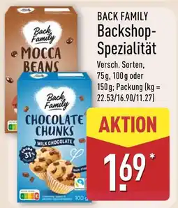 Aldi Nord Back family backshop-spezialität mocca beans Angebot