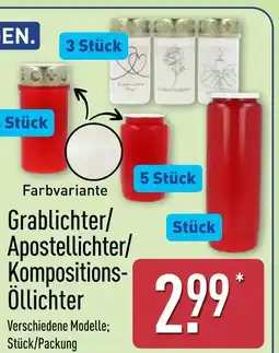 Aldi Nord Grablichter/apostellichter/kompositions-öllichter Angebot