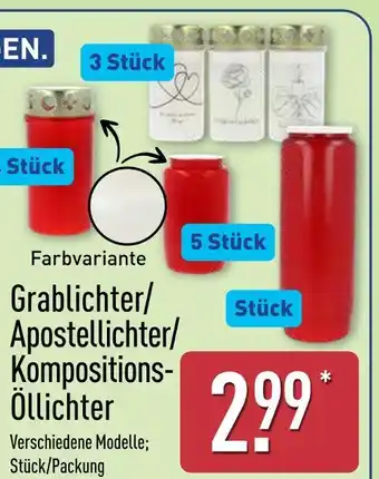 Aldi Nord Grablichter/apostellichter/kompositions-öllichter Angebot
