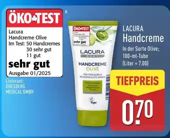 Aldi Nord Lacura handcreme olive Angebot