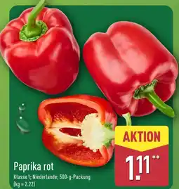 Aldi Nord Paprika rot Angebot