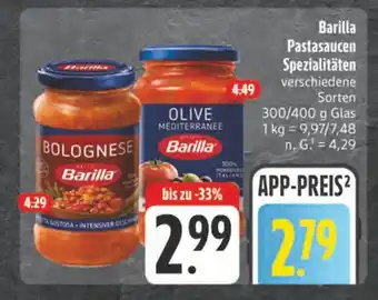 Edeka Barilla bolognese Angebot
