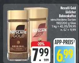 Edeka Nescafé gold löslicher bohnenkaffee original Angebot