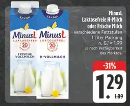 Edeka Minusl laktosefreie h-milch Angebot