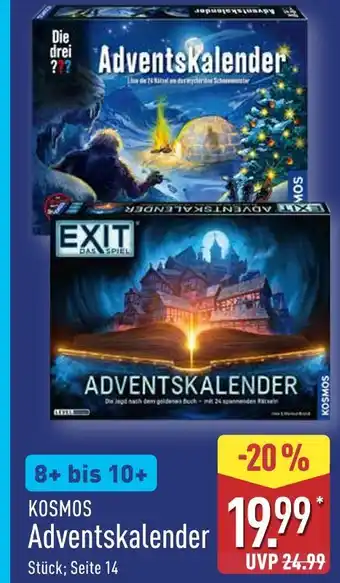 Aldi Nord Kosmos die drei ??? adventskalender Angebot