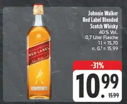 Edeka Johnnie walker red label blended scotch whisky Angebot