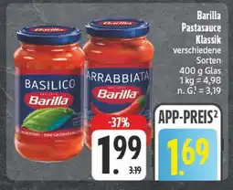 Edeka Barilla pastasauce basilico Angebot