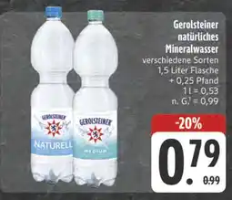 Edeka Gerolsteiner natürliches mineralwasser Angebot