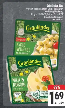 Edeka Grünländer käse würfel mild & nussig Angebot