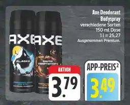 Edeka Axe deodorant bodyspray Angebot