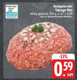 Edeka Hackepeter oder thüringer mett Angebot
