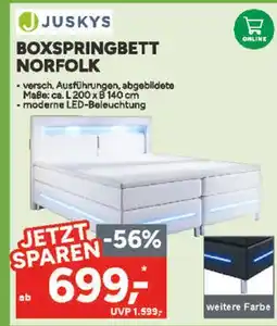 Marktkauf Juskys boxspringbett norfolk Angebot