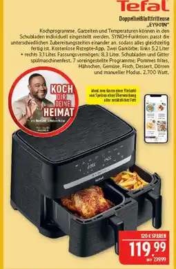 Marktkauf Tefal doppelheißluftfritteuse ey901n Angebot