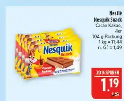 Marktkauf Nestlé nesquik snack cacao kakao Angebot