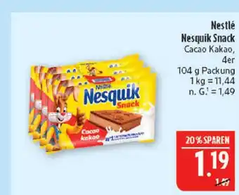 Marktkauf Nestlé nesquik snack cacao kakao Angebot