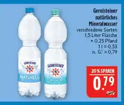 Marktkauf Gerolsteiner natürliches mineralwasser Angebot