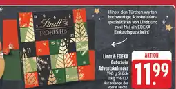 Edeka Lindt gutschein adventskalender Angebot