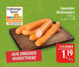 Marktkauf Emmentaler käsebockwurst Angebot
