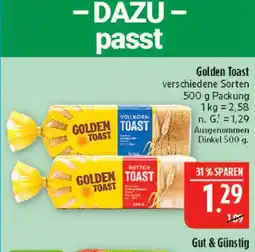 Marktkauf Golden toast volkorn toast Angebot