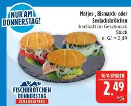 Marktkauf Matjes-, bismarck- oder seelachsbrötchen Angebot