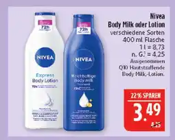 Marktkauf Nivea express body lotion Angebot