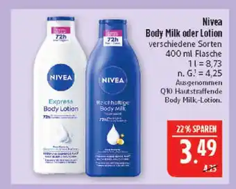 Marktkauf Nivea express body lotion Angebot