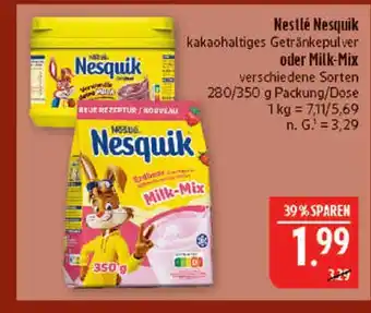 Marktkauf Nestlé nesquik kakaohaltiges getränkepulver Angebot