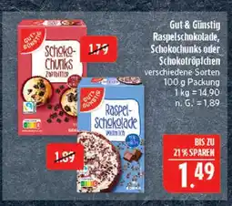 Marktkauf Gut & günstig schoko-chunks zartbitter Angebot