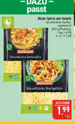 Marktkauf Burger schwäbische eierknöpfle Angebot