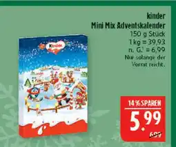 Marktkauf Kinder mini mix adventskalender Angebot