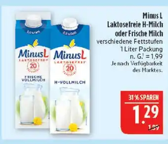 Marktkauf Minus l laktosefreie h-milch Angebot