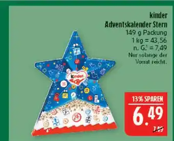 Marktkauf Kinder adventskalender stern Angebot
