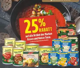 E-Center Erasco oder heisse tasse 25 % rabatt Angebot